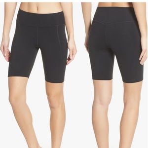 Girlfriend Collective High Waist Biker Shorts in Black